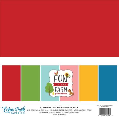 Echo Park Fun On The Farm Cardstock - Solids Kit